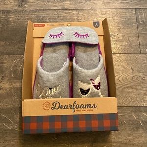 Dearfoams Slipper and Eyemask Set SZ‎ LG NIB